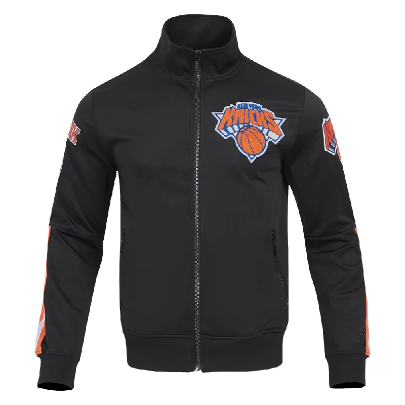 NBA NEW YORK KNICKS CLASSIC MEN'S DK TRACK JACKET (BLACK) Bomber Jacket Anorak Windbreaker