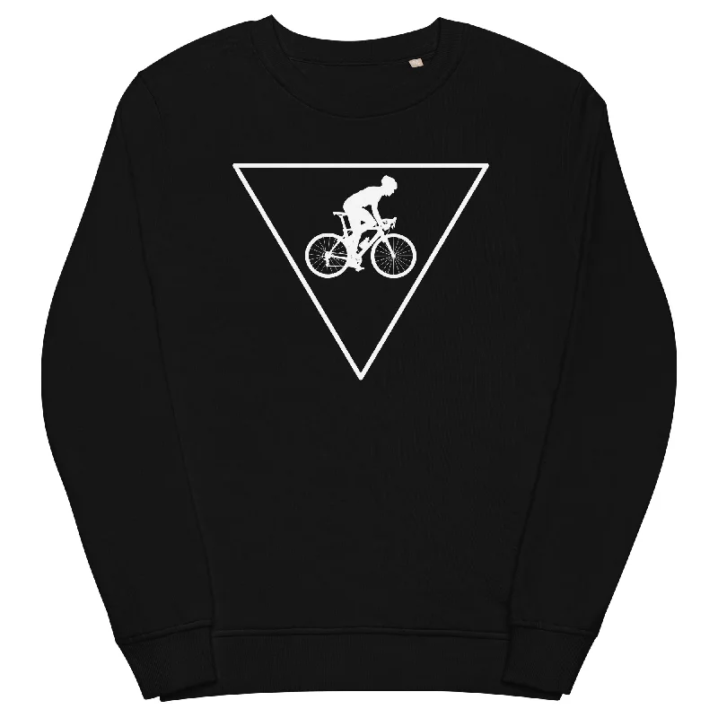 Dreieck und Radfahren - Unisex Premium Organic Sweatshirt Hoodie with High Neck Warm Protective
