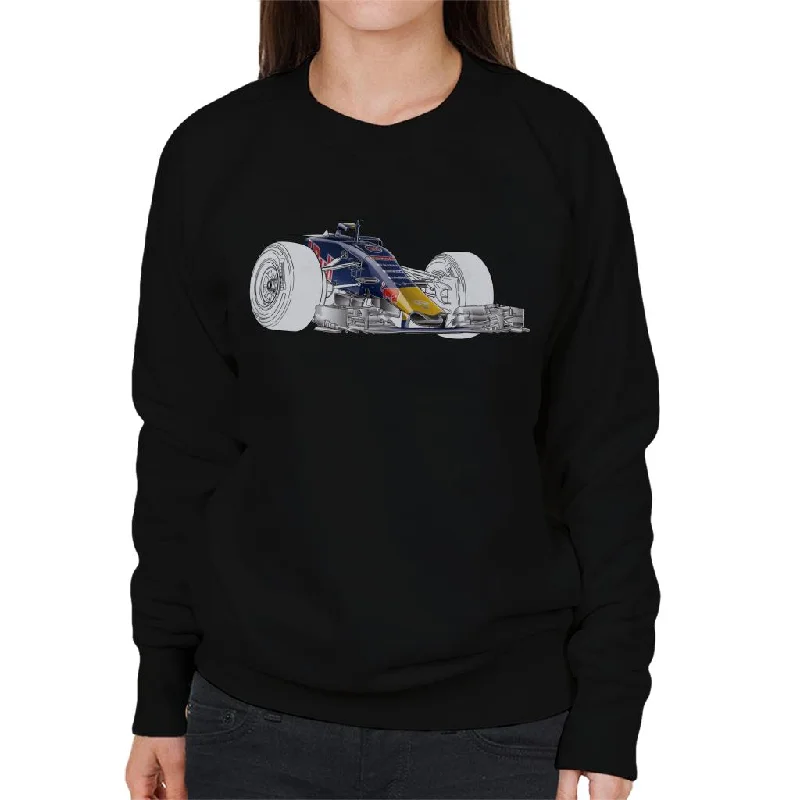 Motorsport Images Red Bull RB11 Nose S Duct Women's Sweatshirt Hoodie with Gradient Ombre Colorful