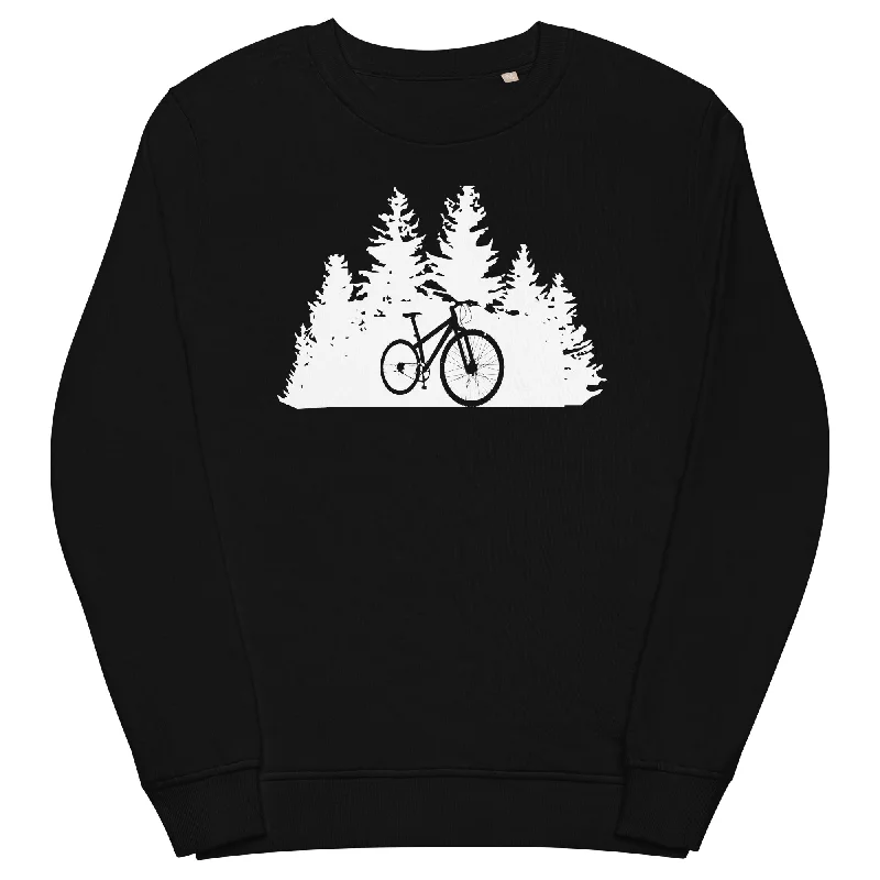Bäume - Radfahren - Unisex Premium Organic Sweatshirt Zip Hoodie Drawstring Kangaroo Pocket