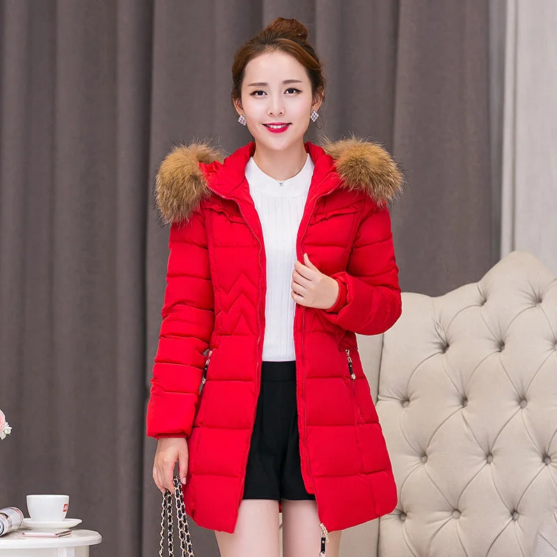 Top Quality New Winter Fashion Women cotton Coat For Female Down jacket cold weather Warm Coat Woman Long Outerwear coat jacket Embroidered Jacket Appliqued Jacket Beaded Jacket