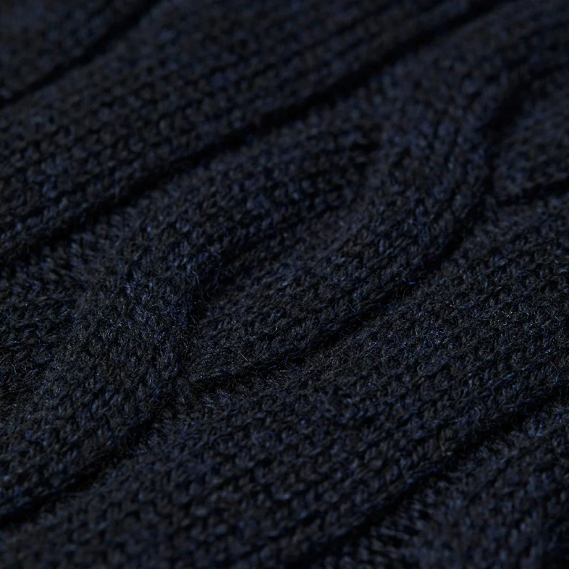 Dalston Midweight Merino Cable Knit Sweater - Unisex|-|Chandail mi-épais torsadé en mérinos Dalston - Unisexe Transparent Opaque Sheer