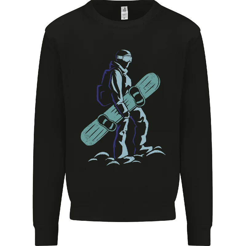 A Snowboarding Figure Snowboarder Mens Sweatshirt Jumper Hoodie with Hood Adjustable Protection