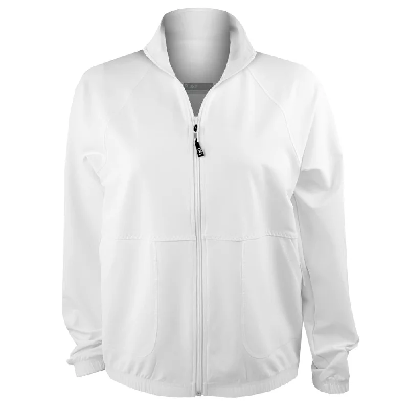 Lija Women's Club Jacket - White Elasticated Jacket Padded Jacket Insulated Jacket