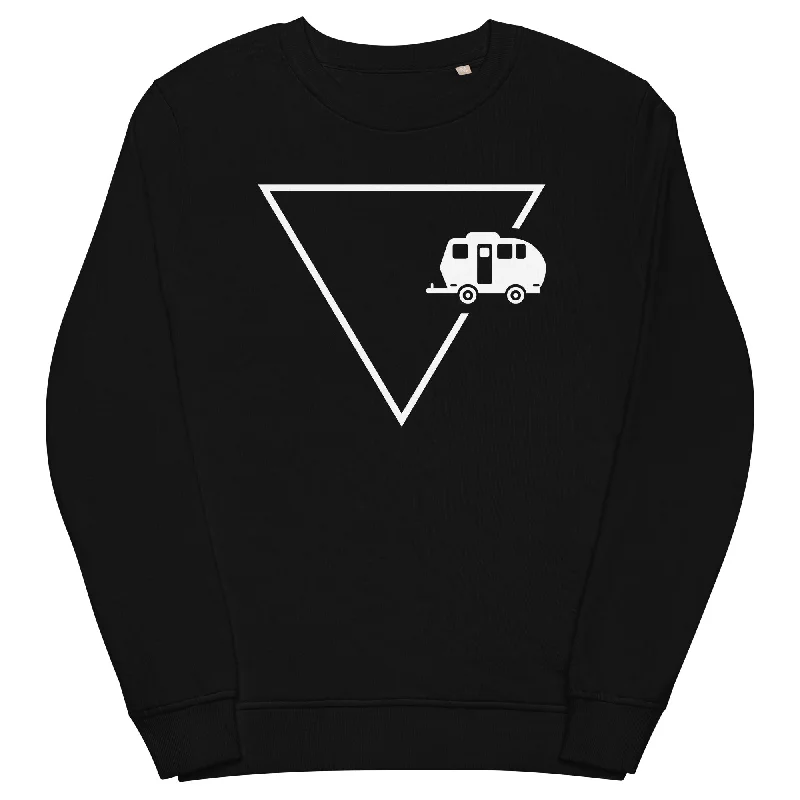 Dreieck 1 und Camping - Unisex Premium Organic Sweatshirt Hoodie with Hem Embroidery Detailed Premium