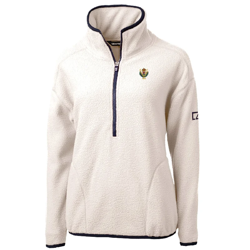 Cutter & Buck Cascade Eco Sherpa Womens Fleece Pullover Jacket - White Fleece Jacket Down Jacket Feather Jacket