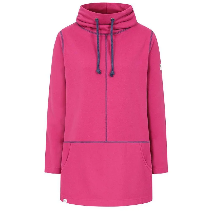 LJ99 - High Neck Sweatshirt With Pockets - Honeysuckle Hoodie with Hood Adjustable Protection
