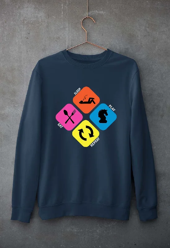 Play Chess Unisex Sweatshirt for Men/Women Hoodie with Batwing Sleeves Loose Dramatic