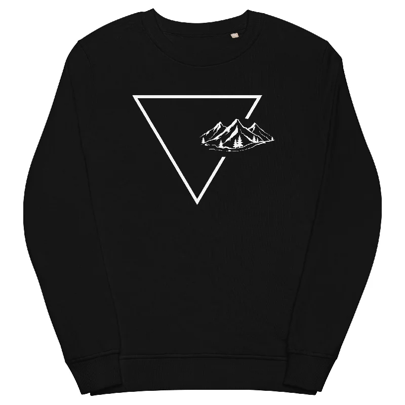 Dreieck 1 und Berge - Unisex Premium Organic Sweatshirt Hoodie with Puffed Sleeves Voluminous Trendy