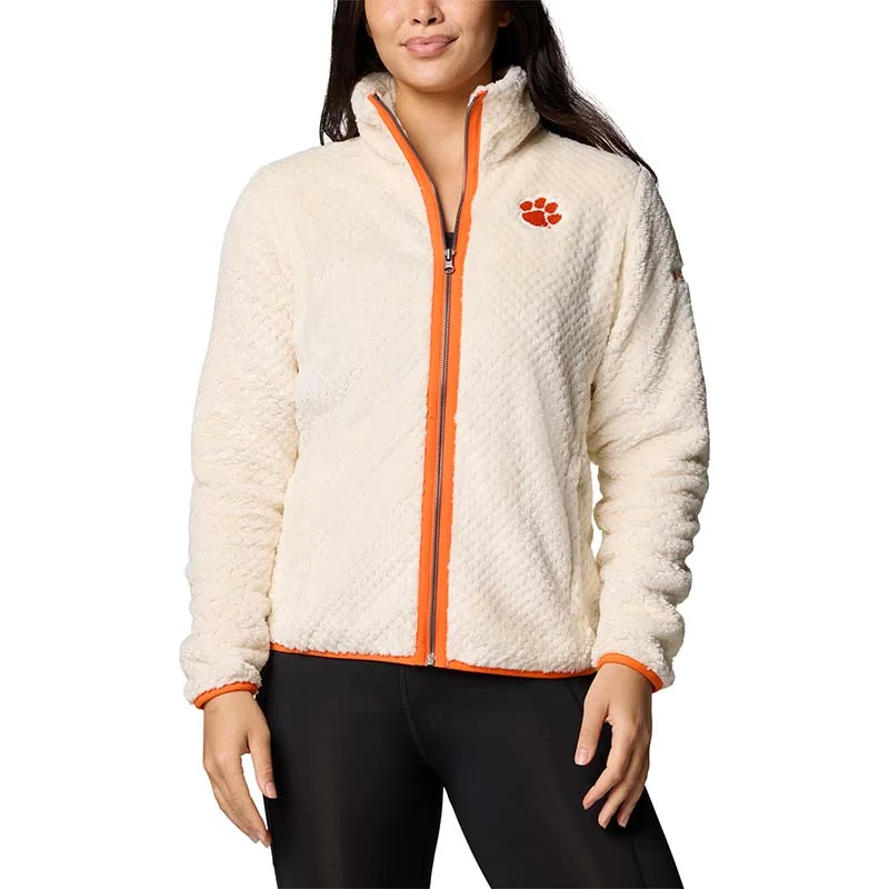 Clemson Fire Side Fuzzy Sherpa Jacket Knit Fabric Woven Fabric Fleece Fabric