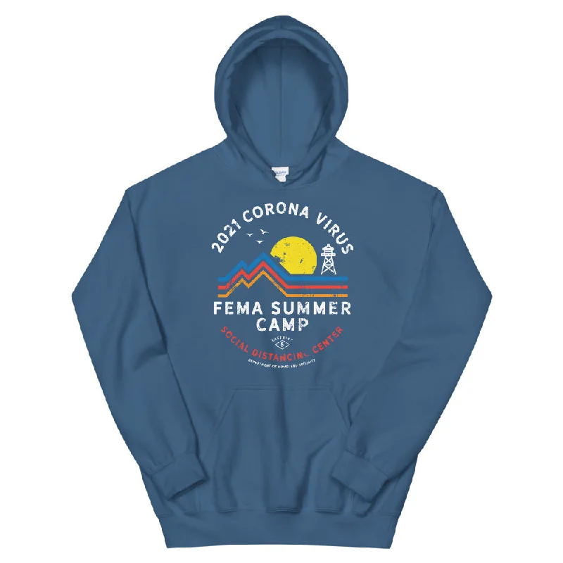 2021 Corona Virus FEMA Summer Camp Unisex Hoodie Hoodie with Thumb Holes Functional Cozy