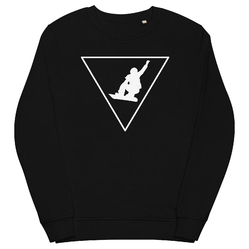Dreieck und Snowboarding - Unisex Premium Organic Sweatshirt Hooded Sweatshirt Casual Wear Street Style