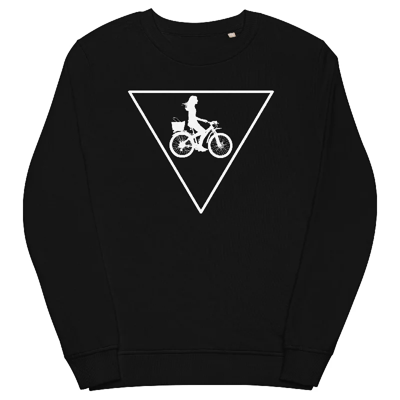 Dreieck und Radfahren - Unisex Premium Organic Sweatshirt Hoodie with Half-Zip Sporty Casual