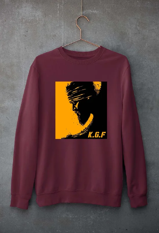 KGF Unisex Sweatshirt for Men/Women Hoodie with Hem Elastic Stretchable Comfortable