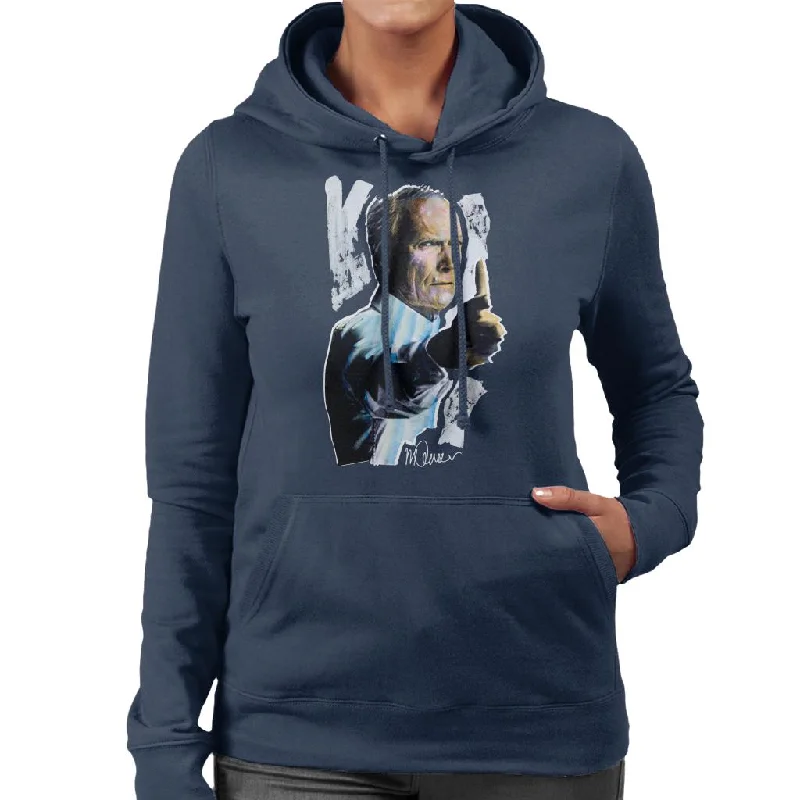 Sidney Maurer Original Portrait Of Clint Eastwood Gran Torino Women's Hooded Sweatshirt Graphic Hoodie Design Print