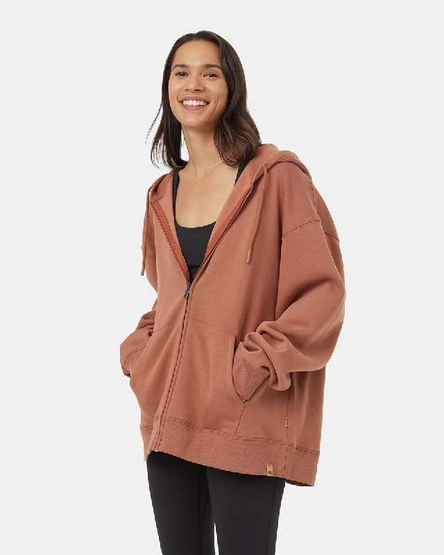 TreeFleece Oversized Zip Hoodie Hoodie with Color Block Contrast Stylish