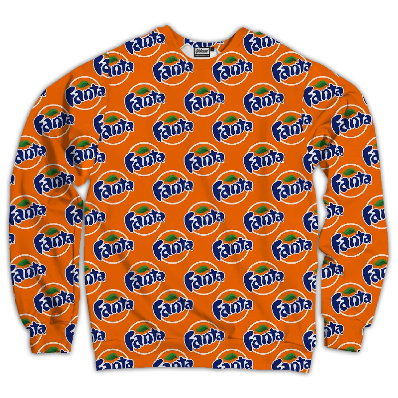 Fanta Pattern Unisex Sweatshirt Hoodie with Double Zipper Versatile Adjustable