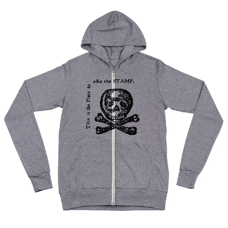 Stamp Act Unisex Tri-Blend Lightweight Zip Hoodie Hoodie with Elastic Waist Stretchable Comfortable