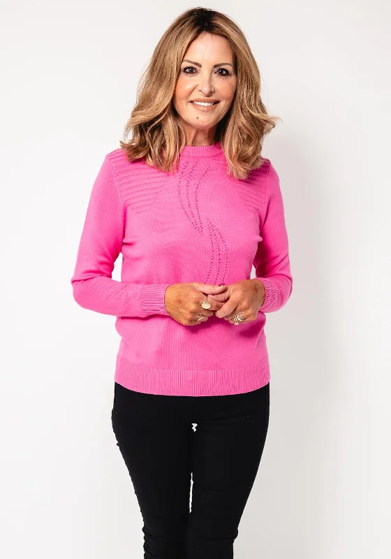 Castle Of Ireland Rhinestone Jumper, Pink Wool Sweater Cotton Sweater Cashmere Sweater