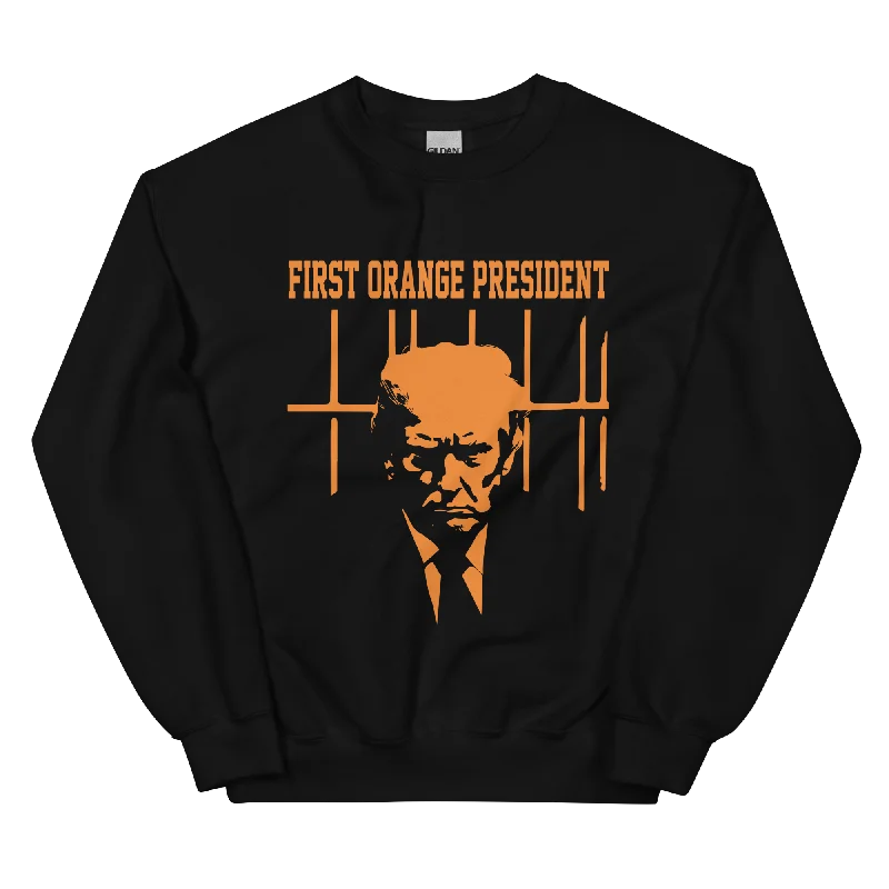First Orange President Unisex Sweatshirt Hoodie with Cropped Fit Short Trendy