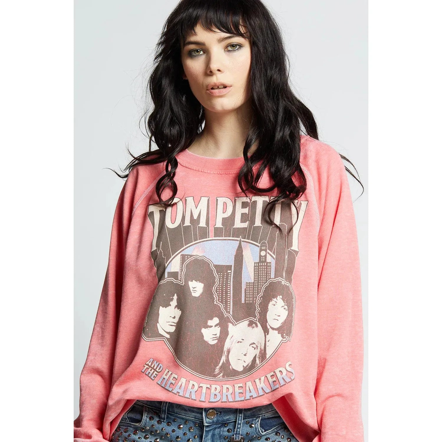 Recycled Karma Tom Petty & the Heartbreakers Sweatshirt Hoodie with Hidden Zipper Minimalist Clean