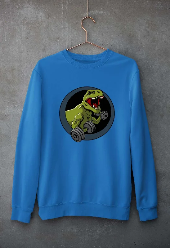 Angry T-Rex Gym Unisex Sweatshirt for Men/Women Hoodie Jacket Zipper Layering