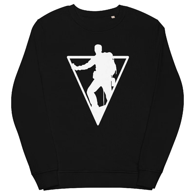Dreieck - Wandern - Unisex Premium Organic Sweatshirt Hoodie with Contrast Stitching Detailed Premium
