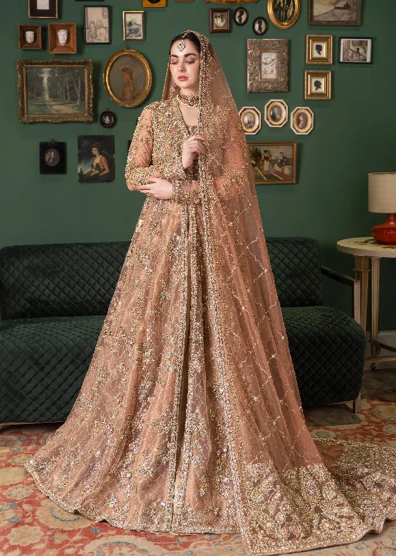 Pakistani Bridal Dress in Pishwas Frock Lehenga Style