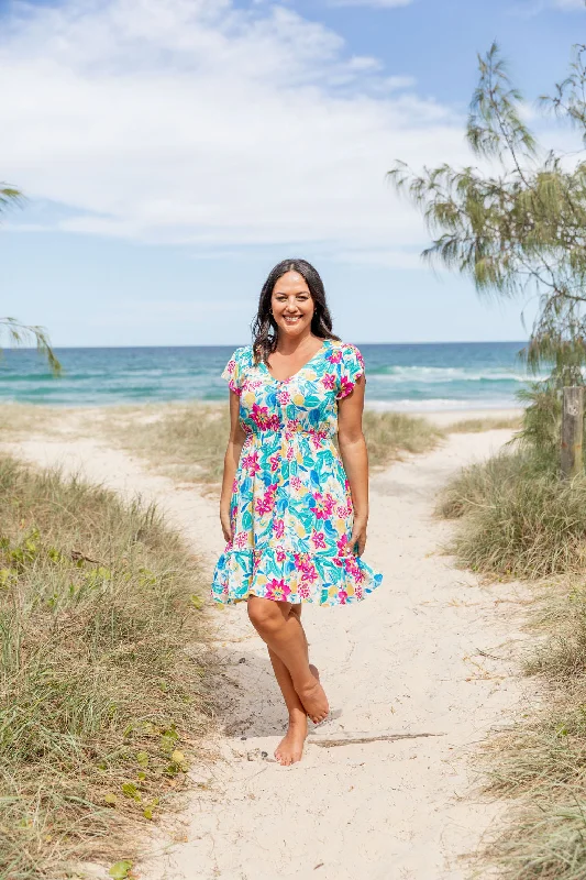 Brontie Dress in Lemon Garden