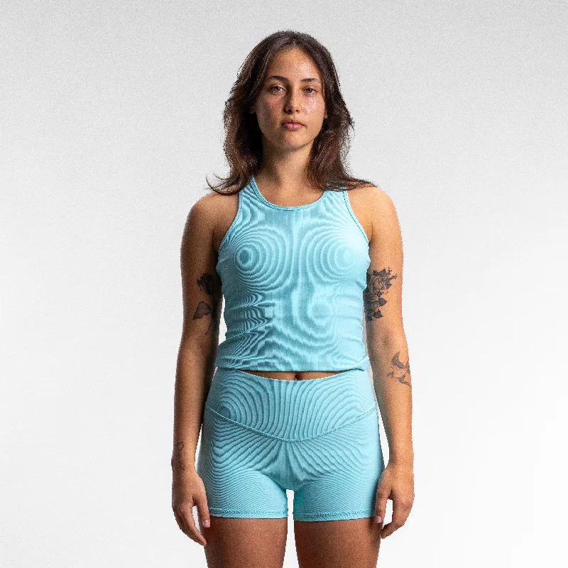 Agile Racer Back Tank Women's AQUA soft tank top