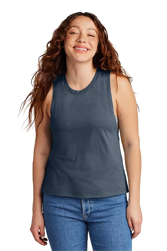 Allmade Womens Muscle Tank Top - Rebel Blue - New crew neck tank