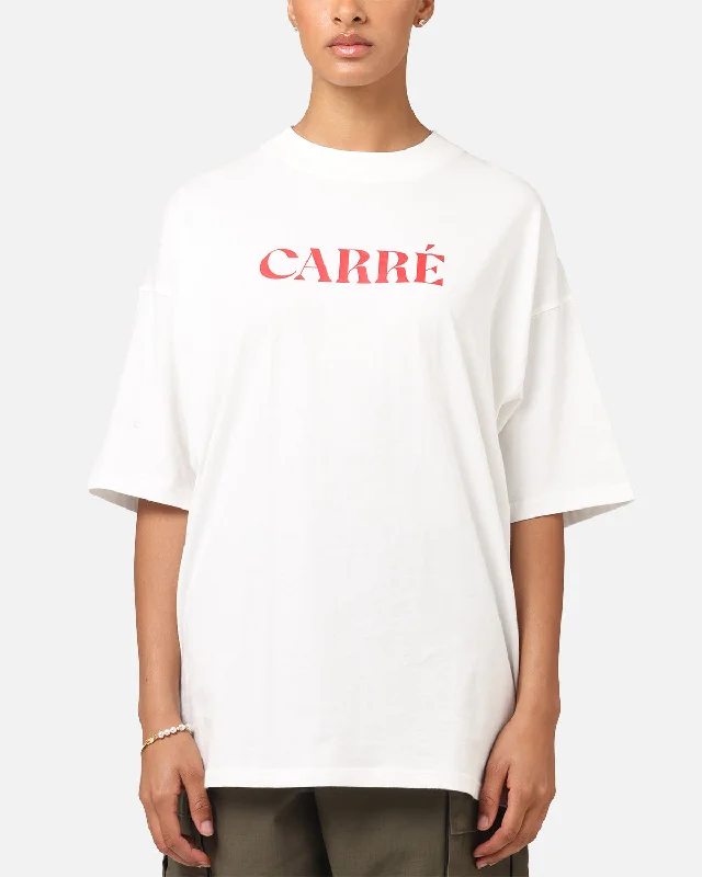 Carre Minimalist T-Shirt Off White Terry Blend Velvet Blend Canvas Blend