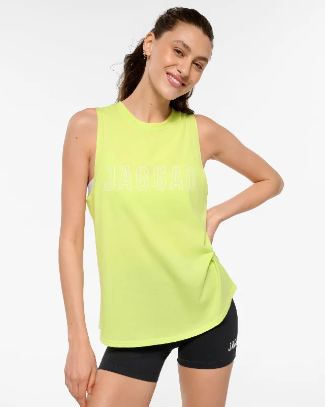 CLASSIC KEYLINE PIMA TANK LIME navy tank top