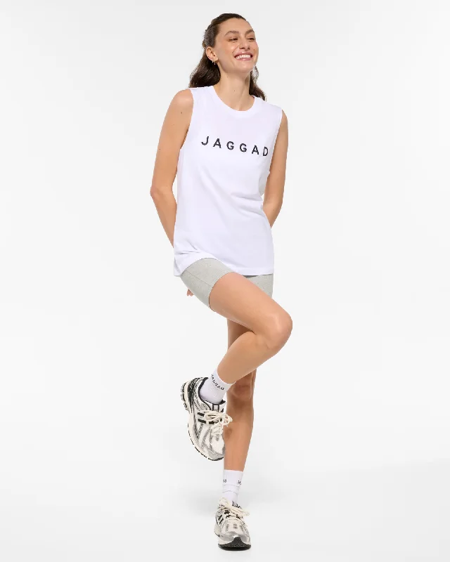 ELEMENT OVERSIZED PIMA TANK WHITE neon tank top