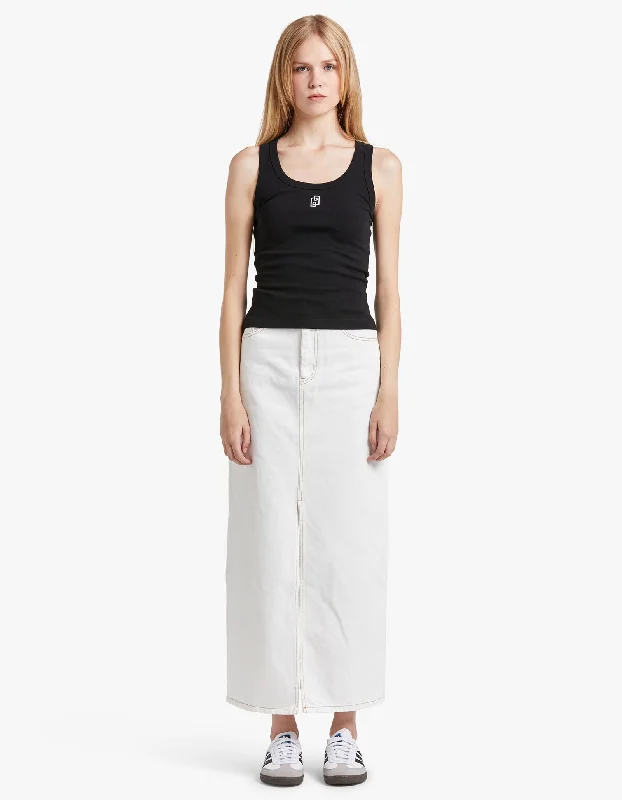 Kendall Monogram Tank - Black playful tank top