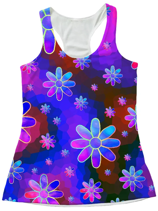 Floral Fantasy Abstract Women's Tank sheer tank top