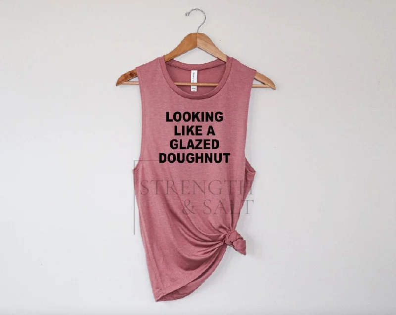 Glazed Doughnut Muscle Tank soft tank top