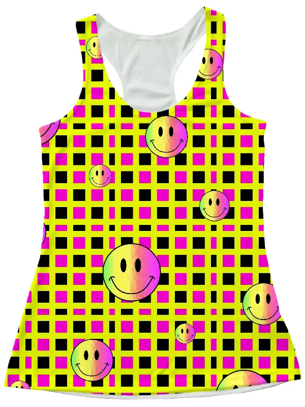 Happy Plaid Women's Tank chic tank top