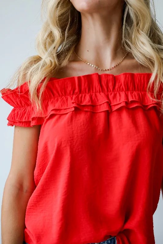FINAL SALE - Iconic Bliss Ruffle Tank scoop neck tank