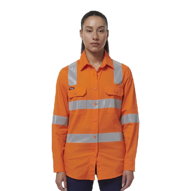 King Gee Women's Workcool Vented NSW Rail Shirt (K44203) Wool Fabric Cashmere Fabric Tweed Fabric