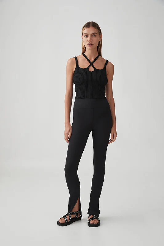 Knitted Triple Strap Tank 165 glitter tank top