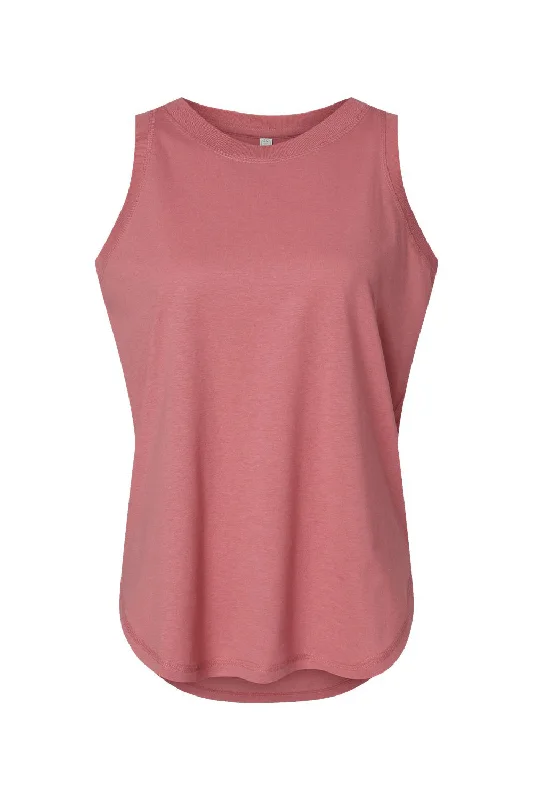 LAT Womens Relaxed Fine Jersey Tank Top - Mauvelous Pink mint tank top