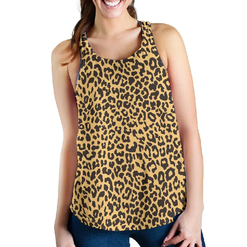 Leopard skin print Women Racerback Tank Top boho tank top