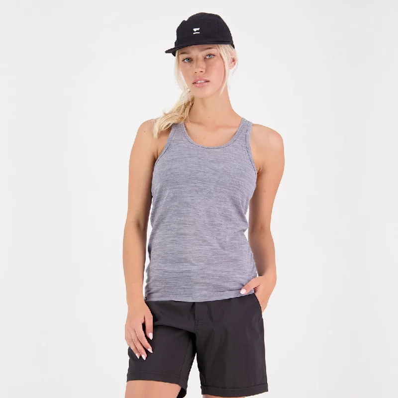 Mons Royale (Sample) - Women's Icon Merino Air-Con Tank - Grey Heather casual tank top