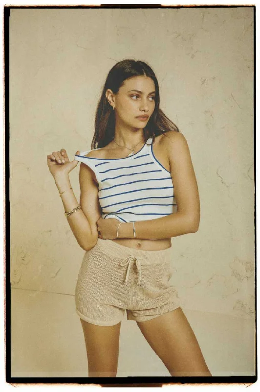 Organic Rib High Neck Tank Top layering tank top