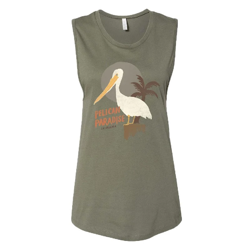 Pelican Paradise Military Muscle Tank halter tank top