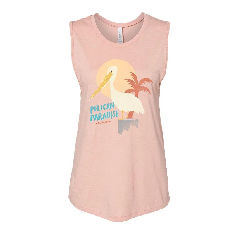 Pelican Paradise Peach Muscle Tank long tank top