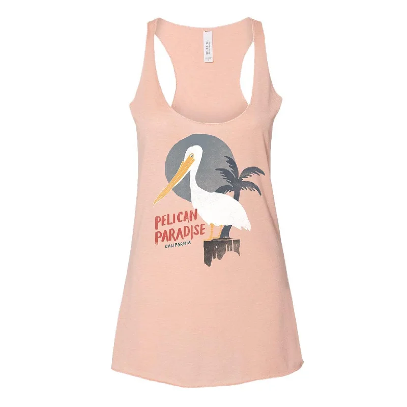 Pelican Paradise Peach Racerback Tank cherry red tank
