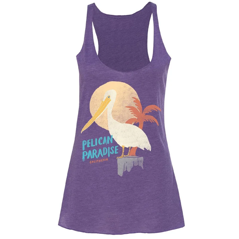 Pelican Paradise Purple Triblend Racerback Tank essential tank top