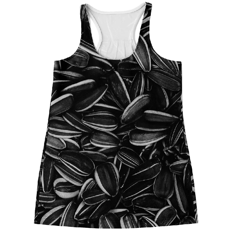 Sunflower Seeds Print Women's Racerback Tank Top modal blend tank